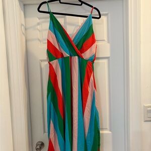 Lulu's Multicolor Striped Midi Dress